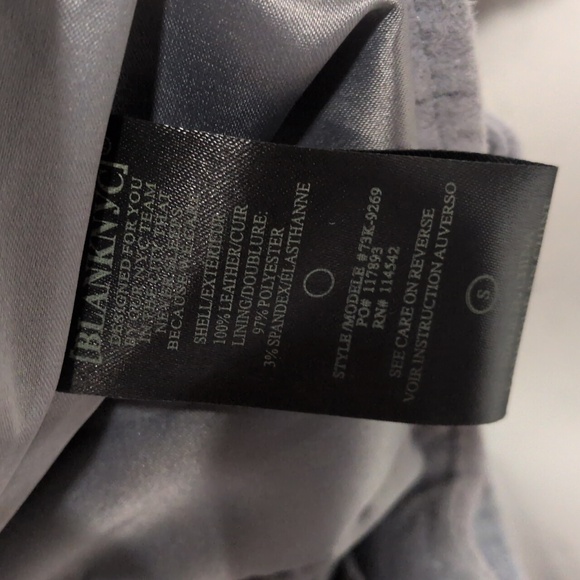 Blank NYC Cloud Grey Leather Moto Jacket Size Small NWT - Picture 7 of 9